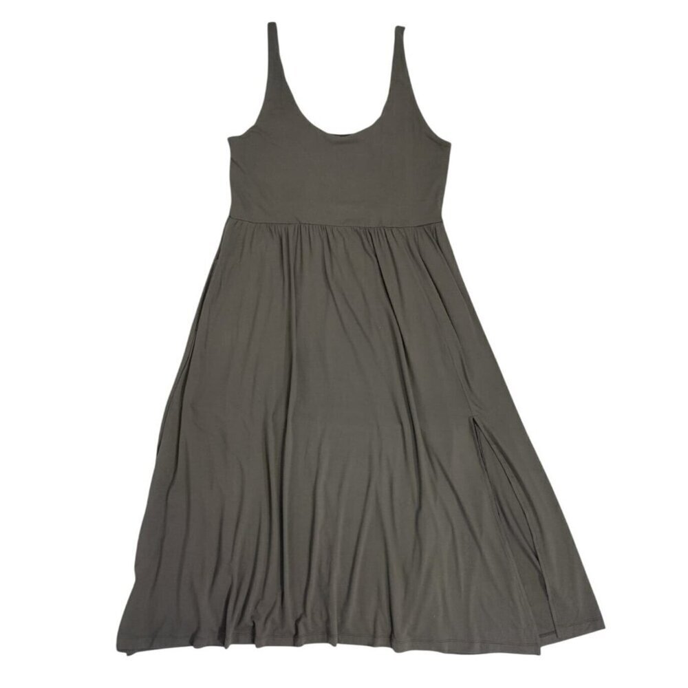 A New Day X-Large Sleeveless Scoop Neck Maxi Dress Flowing Fit Charcoal, NWT. - Picture 3 of 7